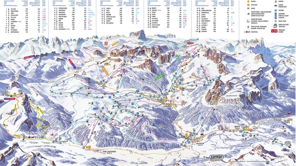 Skimap Alta Badia