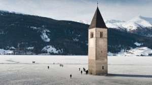 Der Reschensee im Winter – Lago di Resia