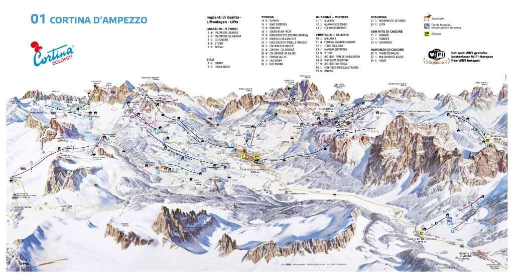 Skier à Cortina d'Ampezzo