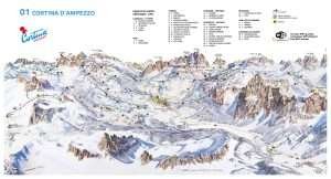 Skier à Cortina d'Ampezzo