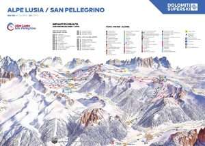 passo san pellegrino ski map