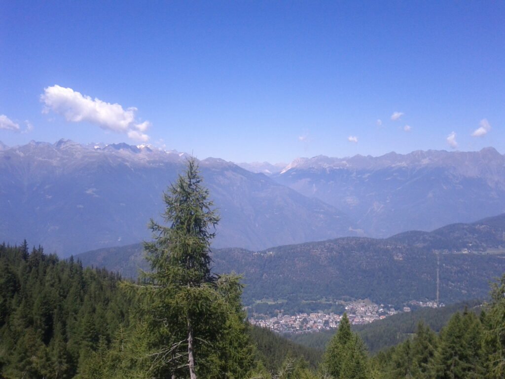 Vista da Aprica sulla Valtellina