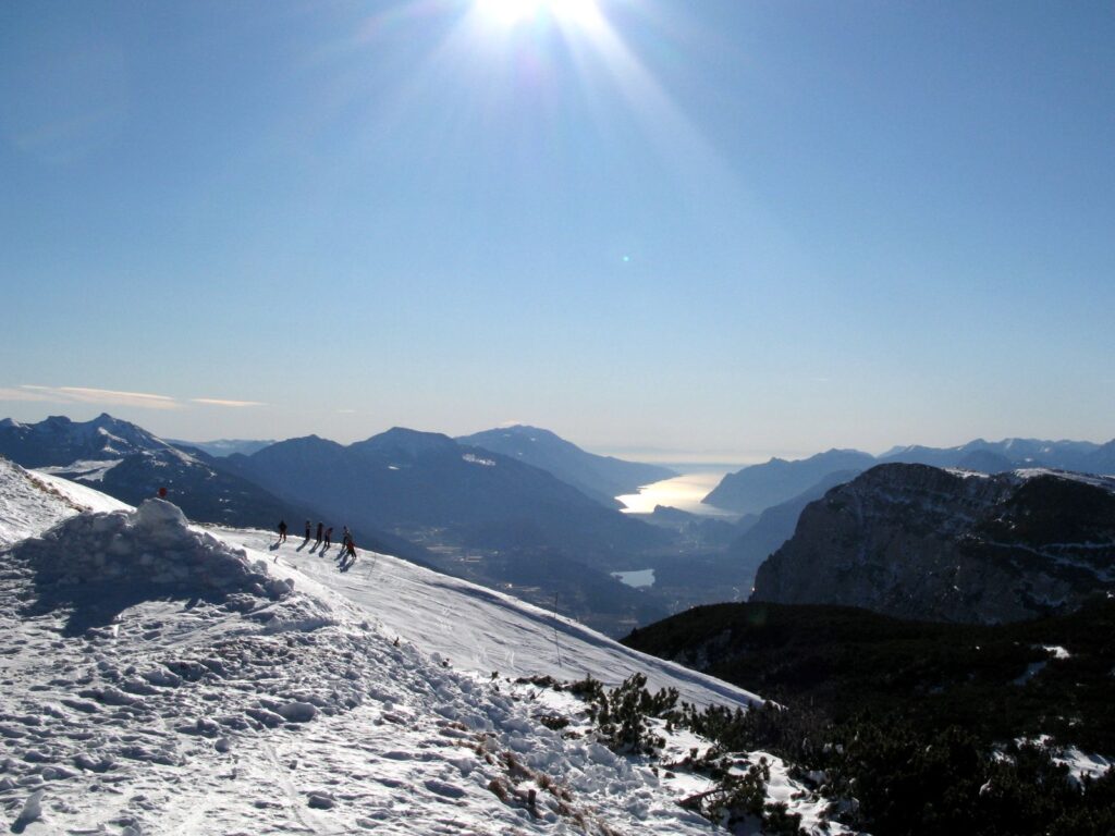 Dalla cima della Paganella verso il Lago di Molveno