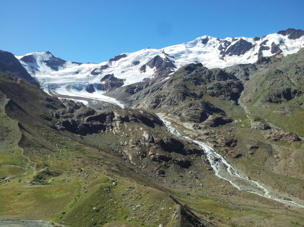 Ghiacciai e torrente in Valfurva